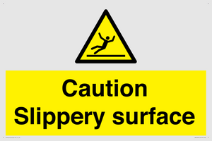 Caution Slippery surface